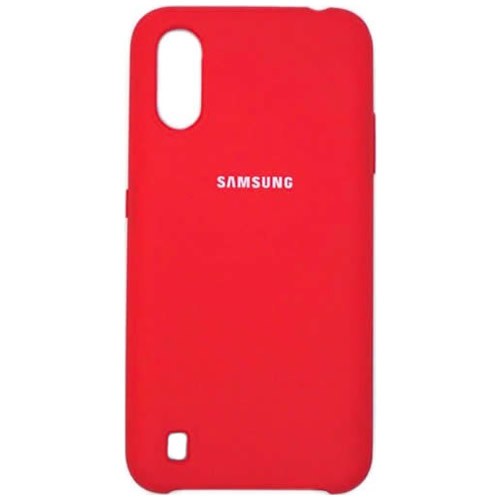 Силиконовая накладка для Samsung Galaxy A01 Red (Красная)