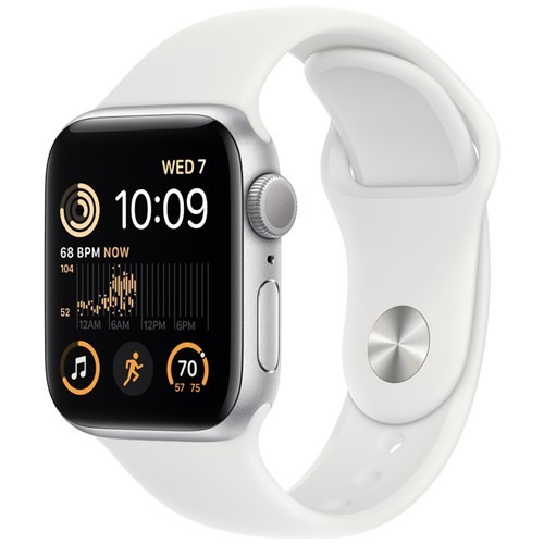 Умные часы Apple Watch Series SE Gen 2 40 мм Silver Aluminium Case, White Sport Band (M/L)