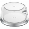 Беспроводное зарядное устройство Baseus Dual Wireless Plastic Style WXSJK-02 White (Белый)