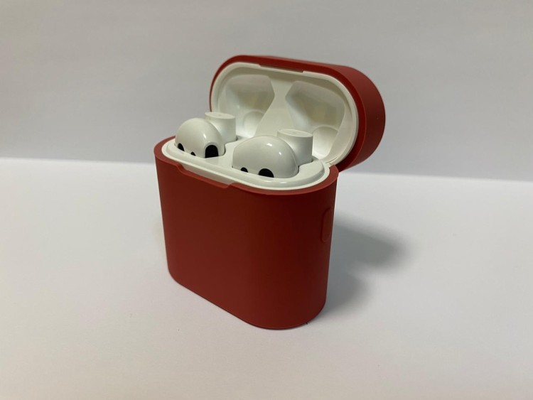 Силиконовый чехол для беспроводных наушников Xiaomi AirDots Pro 2 Red (Бордовый)