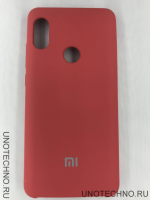 Чехол накладка с логотипом Mi для Xiaomi Redmi Note 7 Красная