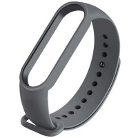 Силиконовый браслет для Xiaomi Mi Band 5 (Темно-серый)