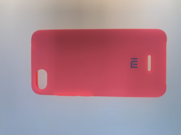 Чехол накладка с логотипом Mi для Xiaomi redmi 6A Розовая