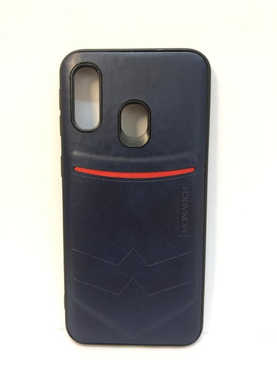 Силиконовая накладка для Samsung Galaxy A40 (Темно-синяя) Monarch