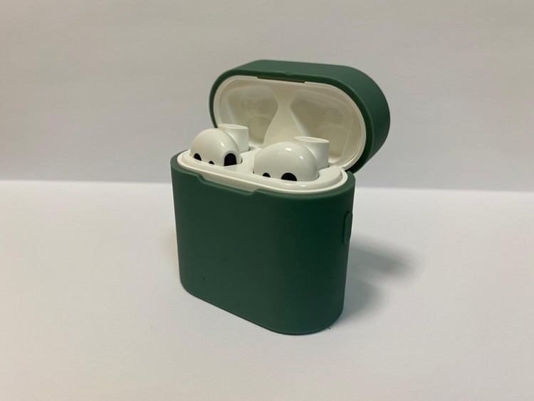 Силиконовый чехол для беспроводных наушников Xiaomi AirDots Pro 2 Dark Green (Темно-зеленый)