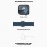 Умные часы Apple Watch Series 9 45 мм Silver Aluminium Case, Storm Blue Sport Band S/M