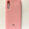 Силиконовая накладка для Xiaomi Mi 9 Lite с логотипом Mi (Розовая)