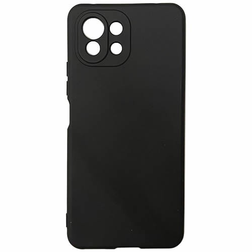 Силиконовая накладка для Xiaomi Mi 11 Lite/ Mi 11 Lite NE Black (Черная)