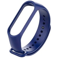 Силиконовый браслет для Xiaomi Mi Band 3/4 Blue (Синий)