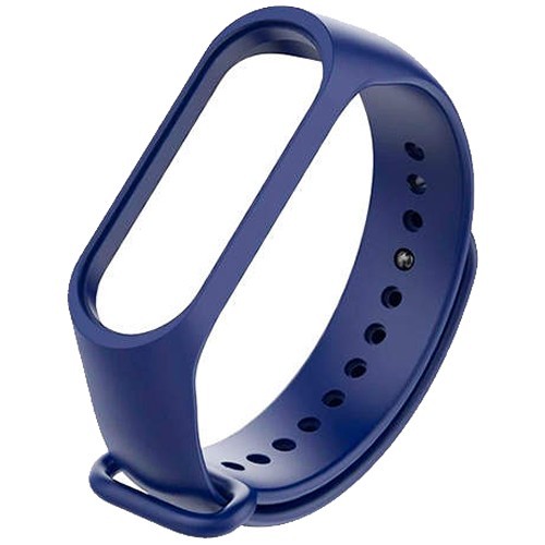 Силиконовый браслет для Xiaomi Mi Band 3/4 Blue (Синий)