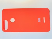 Чехол накладка с логотипом Mi для Xiaomi redmi 6 Оранжевая