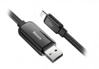 Кабель светящийся Baseus Glowing Data cable USB For Lightning (Black) CALLG-01