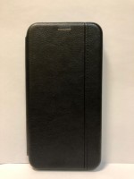 Чехол книжка для Xiaomi redmi Note 8 (Черная) с полоской