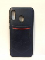 Силиконовая накладка для Samsung Galaxy A20 (Темно-синяя) Monarch