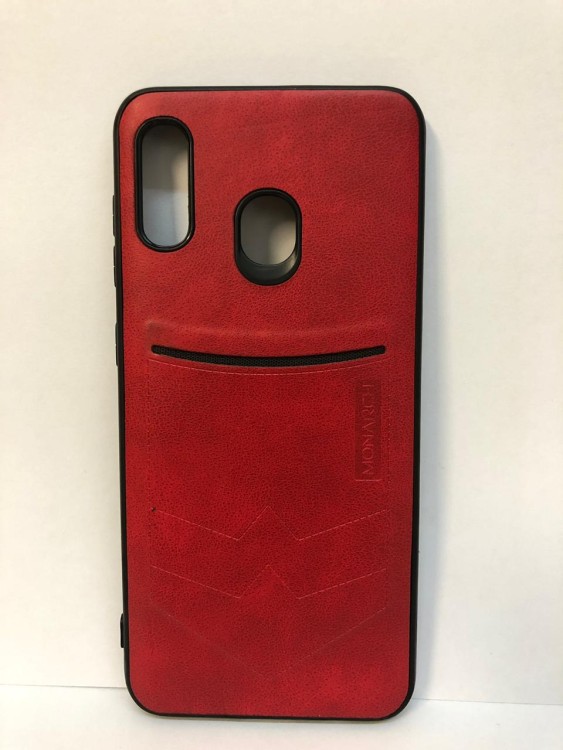 Силиконовая накладка для Samsung Galaxy A20 (Красная) Monarch