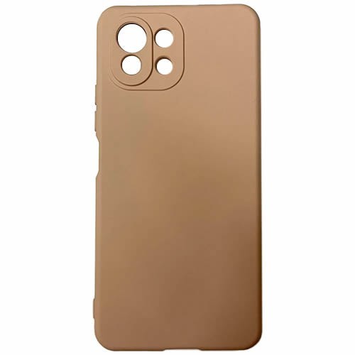Силиконовая накладка для Xiaomi Mi 11 Lite/ Mi 11 Lite NE Beige (Бежевая)
