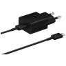 Сетевое зарядное устройство Samsung EP-T1510 15W USB Type-C Black (Черный) с кабелем