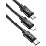 Кабель Baseus Data Faction 3 in 1 USB Cable For M+L+T 3.5A 1,2м CAMLT-PY01 Black (Черный)