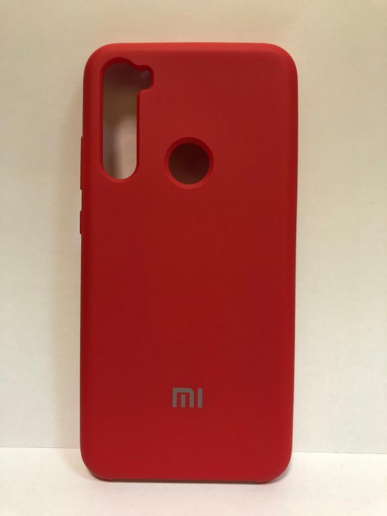 Силиконовая накладка для Xiaomi redmi Note 8 (с логотипом MI красный)