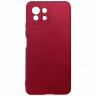 Силиконовая накладка для Xiaomi Mi 11 Lite/ Mi 11 Lite NE Wine Red (Бордовая)