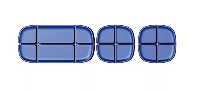 Держатель для проводов Baseus Cross Peas Cable Clip (Blue) ACTDJ-03