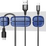 Держатель для проводов Baseus Cross Peas Cable Clip (Blue) ACTDJ-03