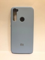 Силиконовая накладка для Xiaomi redmi Note 8 (с логотипом MI светло-голубая)