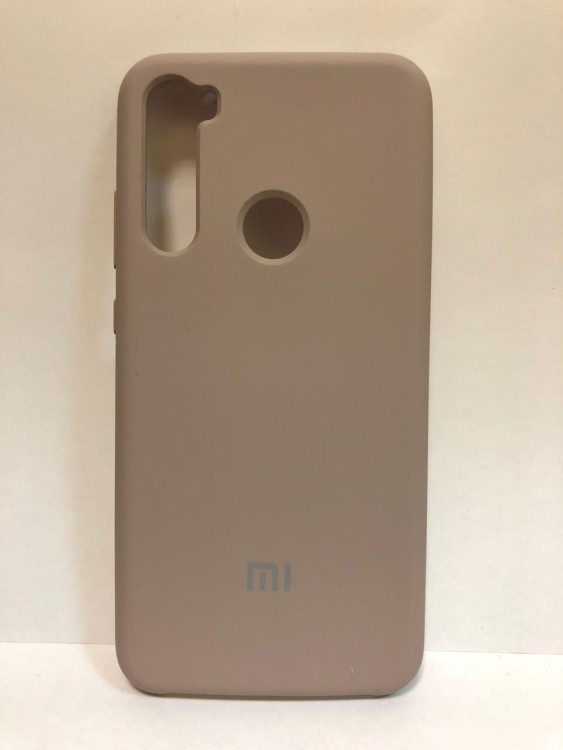 Силиконовая накладка для Xiaomi redmi Note 8 (с логотипом MI серая)