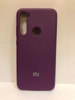 Силиконовая накладка для Xiaomi redmi Note 8 (с логотипом MI фиолетовая)