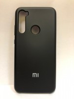 Силиконовая накладка для Xiaomi redmi Note 8 (с логотипом MI черная)