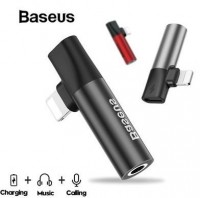 Переходник Baseus Audio Converter L43 iP to iP & 3,5mm audio Lightning (Black) CALL43-01