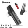 Переходник Baseus Audio Converter L43 iP to iP & 3,5mm audio Lightning (Black) CALL43-01