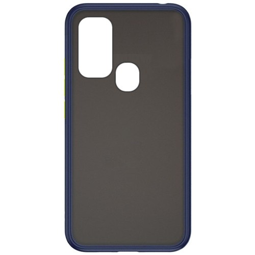 Силиконовая накладка для Samsung Galaxy A21S Skin Feeling (Синяя рамка)