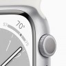 Умные часы Apple Watch Series 8 45 мм Silver Aluminium Case, White Sport Band S/M