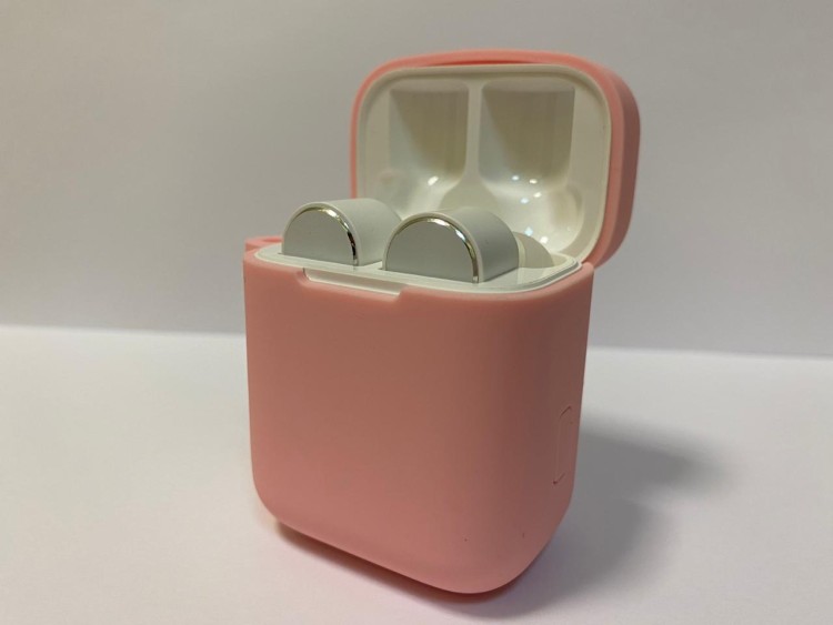 Силиконовый чехол для беспроводных наушников Xiaomi AirDots Pro (Pink) Розовый