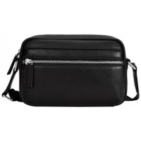 Мужская кожаная сумка через плечо Xiaomi Mijia VLLICON Black (Черный)