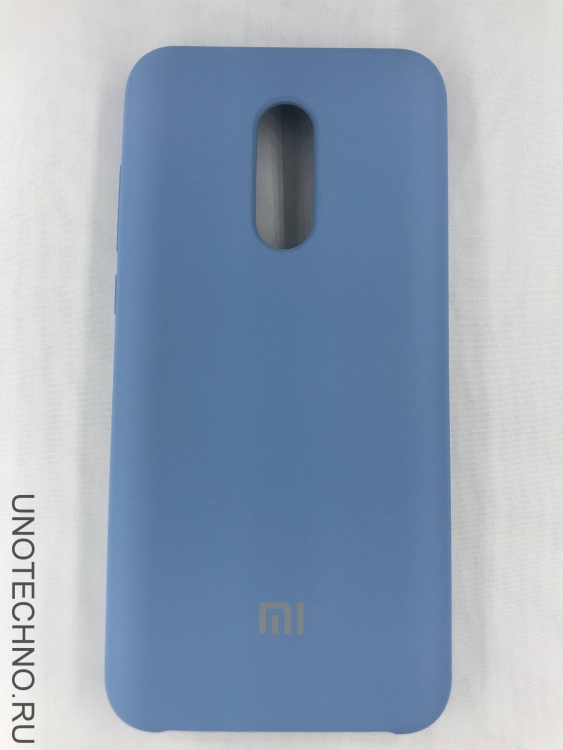 Чехол накладка с логотипом Mi для Xiaomi redmi 5 голубая