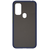 Силиконовая накладка для Samsung Galaxy M21 Skin Feeling (Синяя рамка)