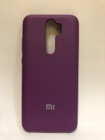 Силиконовая накладка для Xiaomi redmi Note 8 Pro (с логотипом MI фиолетовая)