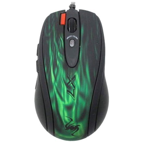 Проводная мышь A4Tech XL-750BK USB лазерная Green Fire (Черная)