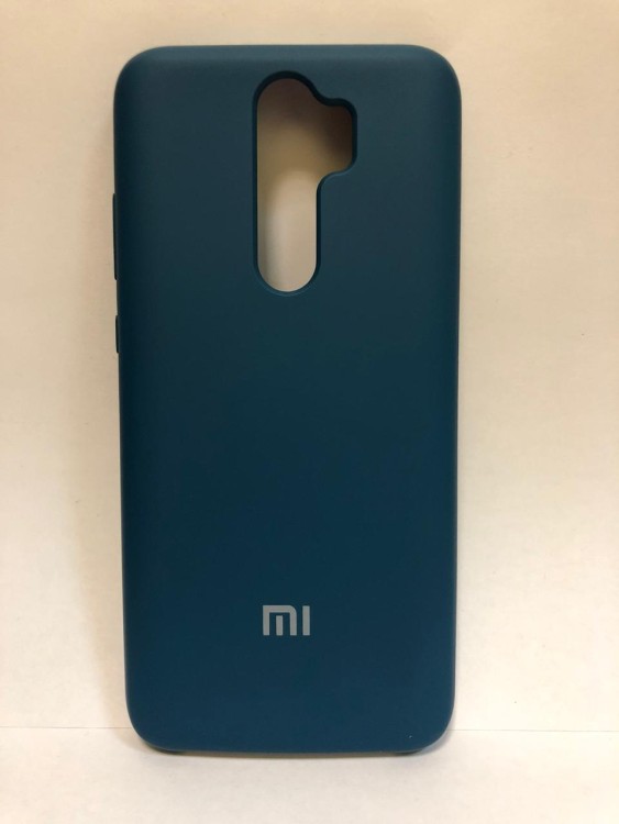 Силиконовая накладка для Xiaomi redmi Note 8 Pro (с логотипом MI цвет морской волны)
