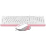 Комплект проводной A4Tech Fstyler F1010 USB White/Rose (Белый/Розовый)