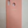 Силиконовая накладка для Samsung Galaxy A20 (Розовая)