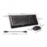 Комплект беспроводной A4Tech 9300F USB Black (Черный)