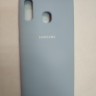 Силиконовая накладка для Samsung Galaxy A20 (Голубая)