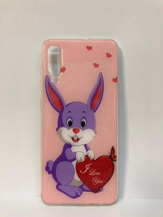 Силиконовая накладка для Samsung Galaxy A70 Цветная (Винил)