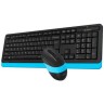 Комплект беспроводной A4Tech Fstyler FG1010 USB Black/Blue (Черный/Голубой)