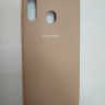 Силиконовая накладка для Samsung Galaxy A20 (Бежевая)