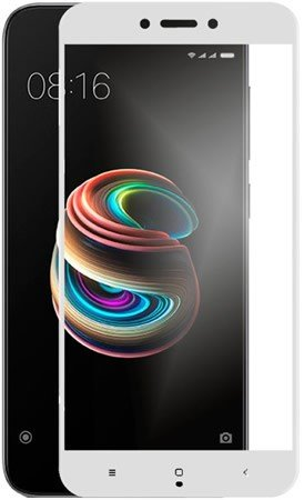 Защитное стекло 4D для Xiaomi Redmi 5A Белое