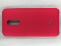 Чехол накладка с логотипом Mi для Xiaomi redmi 5 Plus Малиновая